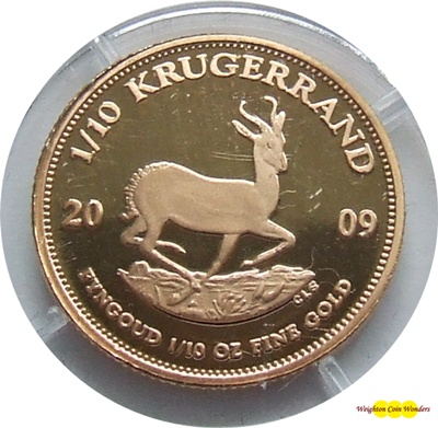 2009 1/10th oz Gold Proof KRUGERRAND - Click Image to Close